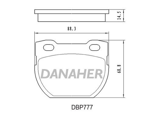 Danaher DBP777 Гальмівні колодки, комплект DBP777: Приваблива ціна - Купити в Україні на EXIST.UA!