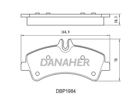 Danaher DBP1984 Гальмівні колодки, комплект DBP1984: Купити в Україні - Добра ціна на EXIST.UA!