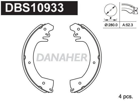 Danaher DBS10933 Колодки гальмівні барабанні, комплект DBS10933: Купити в Україні - Добра ціна на EXIST.UA!