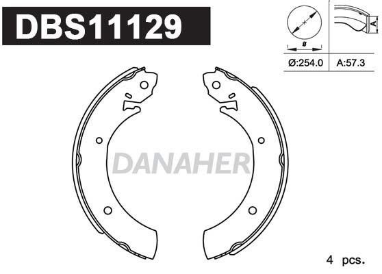 Danaher DBS11129 Колодки гальмівні барабанні, комплект DBS11129: Купити в Україні - Добра ціна на EXIST.UA!