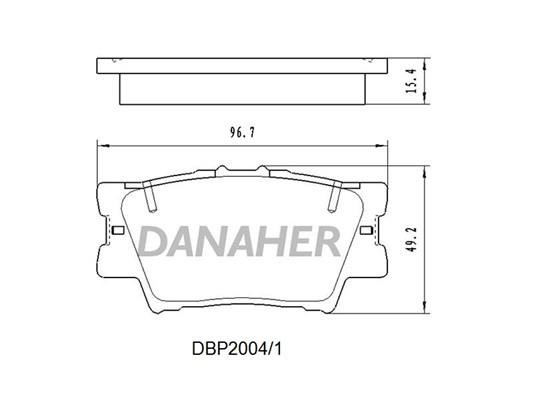 Danaher DBP2004/1 Гальмівні колодки, комплект DBP20041: Купити в Україні - Добра ціна на EXIST.UA!