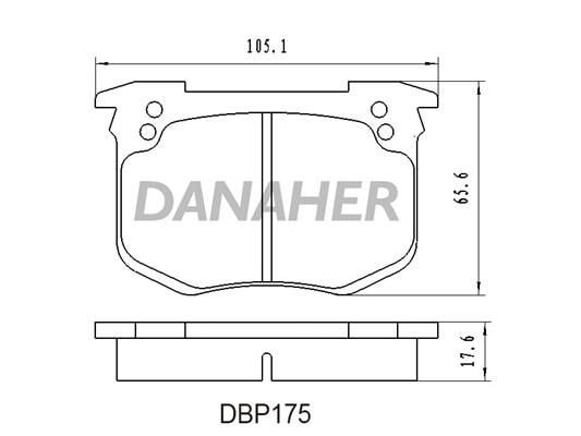Danaher DBP175 Гальмівні колодки, комплект DBP175: Приваблива ціна - Купити в Україні на EXIST.UA!