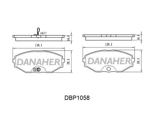 Danaher DBP1058 Гальмівні колодки, комплект DBP1058: Купити в Україні - Добра ціна на EXIST.UA!