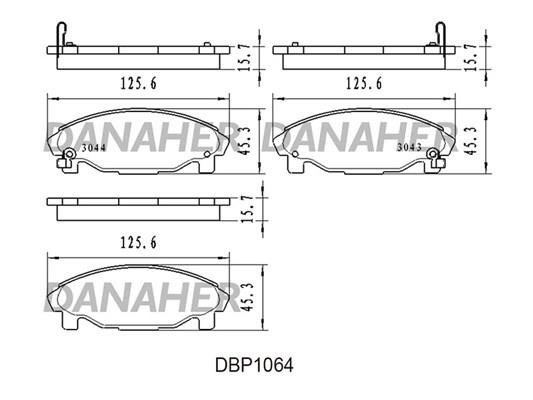 Danaher DBP1064 Гальмівні колодки, комплект DBP1064: Купити в Україні - Добра ціна на EXIST.UA!