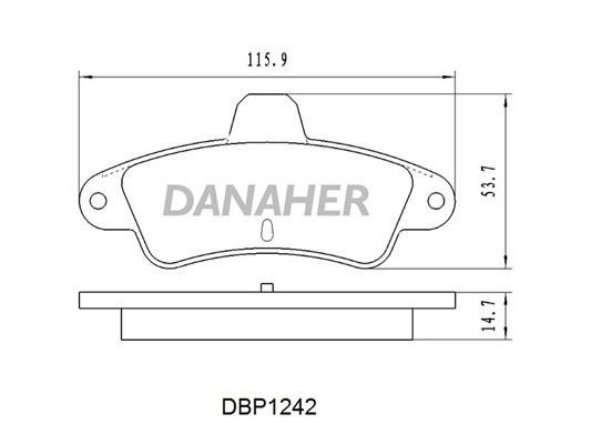 Danaher DBP1242 Гальмівні колодки, комплект DBP1242: Купити в Україні - Добра ціна на EXIST.UA!