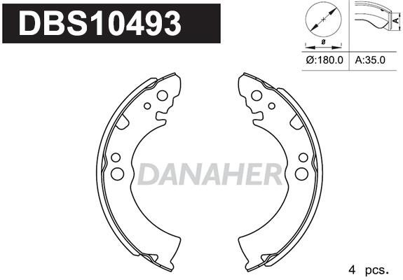 Danaher DBS10493 Колодки гальмівні барабанні, комплект DBS10493: Купити в Україні - Добра ціна на EXIST.UA!