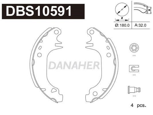 Danaher DBS10591 Колодки гальмівні барабанні, комплект DBS10591: Купити в Україні - Добра ціна на EXIST.UA!