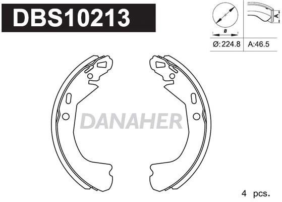 Danaher DBS10213 Колодки гальмівні барабанні, комплект DBS10213: Купити в Україні - Добра ціна на EXIST.UA!