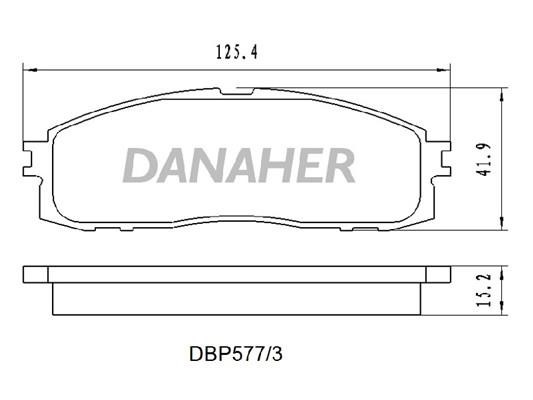 Danaher DBP577/3 Гальмівні колодки, комплект DBP5773: Купити в Україні - Добра ціна на EXIST.UA!