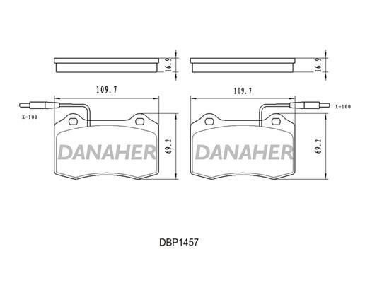 Danaher DBP1457 Гальмівні колодки, комплект DBP1457: Купити в Україні - Добра ціна на EXIST.UA!