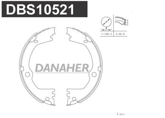 Danaher DBS10521 Колодки гальмівні стояночного гальма DBS10521: Купити в Україні - Добра ціна на EXIST.UA!