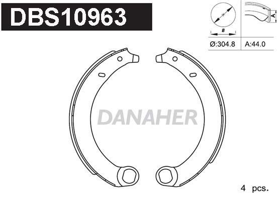 Danaher DBS10963 Колодки гальмівні барабанні, комплект DBS10963: Купити в Україні - Добра ціна на EXIST.UA!