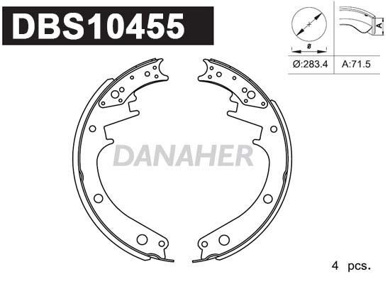 Danaher DBS10455 Колодки гальмівні барабанні, комплект DBS10455: Купити в Україні - Добра ціна на EXIST.UA!
