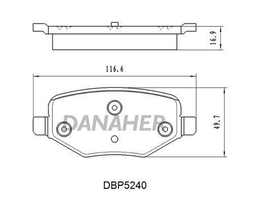 Danaher DBP5240 Гальмівні колодки задні, комплект DBP5240: Купити в Україні - Добра ціна на EXIST.UA!