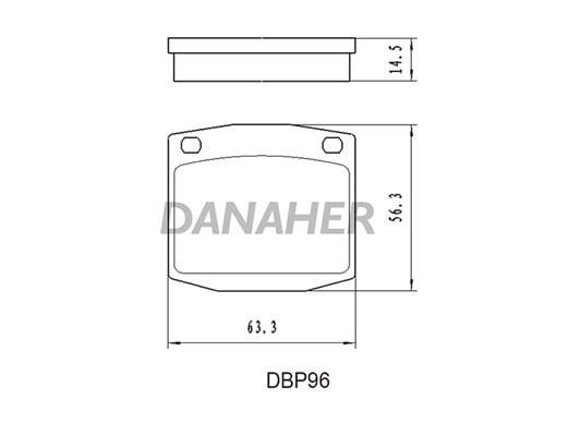 Danaher DBP96 Гальмівні колодки, комплект DBP96: Купити в Україні - Добра ціна на EXIST.UA!