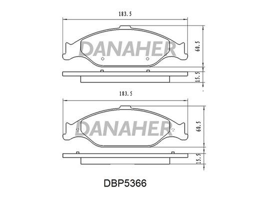 Danaher DBP5366 Гальмівні колодки передні, комплект DBP5366: Купити в Україні - Добра ціна на EXIST.UA!