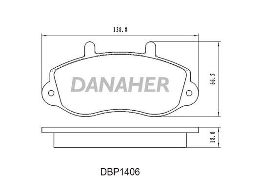 Danaher DBP1406 Гальмівні колодки, комплект DBP1406: Купити в Україні - Добра ціна на EXIST.UA!