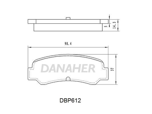 Danaher DBP612 Гальмівні колодки передні, комплект DBP612: Купити в Україні - Добра ціна на EXIST.UA!