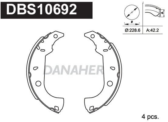 Danaher DBS10692 Колодки гальмівні барабанні, комплект DBS10692: Купити в Україні - Добра ціна на EXIST.UA!