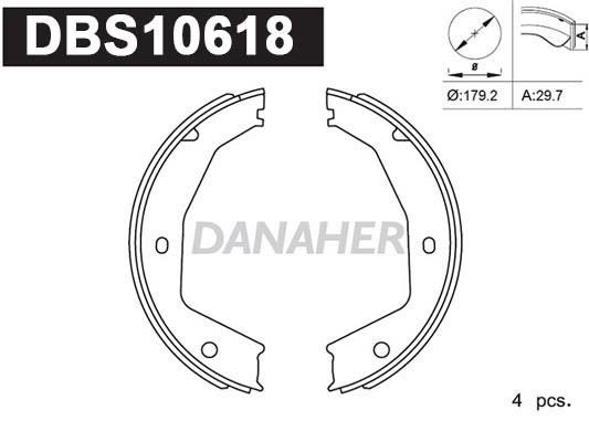 Danaher DBS10618 Колодки гальмівні стояночного гальма DBS10618: Купити в Україні - Добра ціна на EXIST.UA!