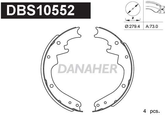 Danaher DBS10552 Колодки гальмівні барабанні, комплект DBS10552: Купити в Україні - Добра ціна на EXIST.UA!