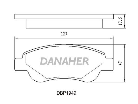 Danaher DBP1949 Гальмівні колодки, комплект DBP1949: Купити в Україні - Добра ціна на EXIST.UA!