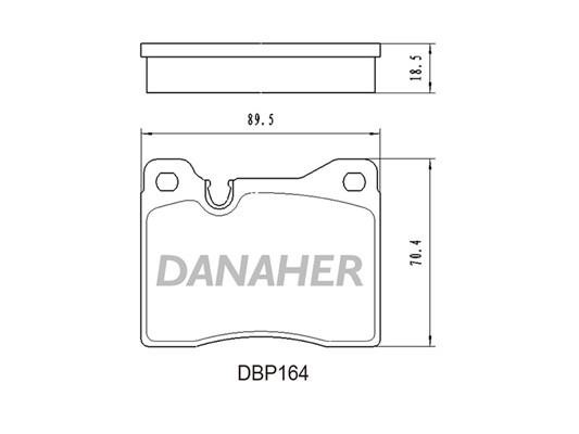 Danaher DBP164 Гальмівні колодки, комплект DBP164: Купити в Україні - Добра ціна на EXIST.UA!