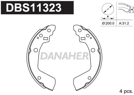 Danaher DBS11323 Колодки гальмівні барабанні, комплект DBS11323: Купити в Україні - Добра ціна на EXIST.UA!