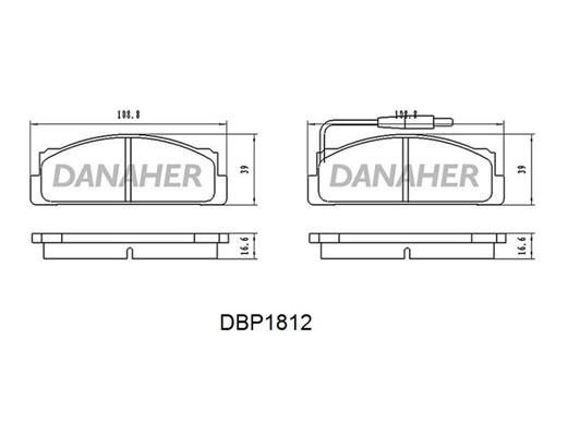 Danaher DBP1812 Гальмівні колодки, комплект DBP1812: Купити в Україні - Добра ціна на EXIST.UA!