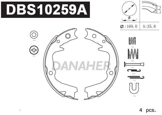 Danaher DBS10259A Колодки гальмівні стояночного гальма DBS10259A: Купити в Україні - Добра ціна на EXIST.UA!