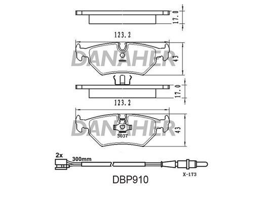 Danaher DBP910 Гальмівні колодки задні, комплект DBP910: Купити в Україні - Добра ціна на EXIST.UA!