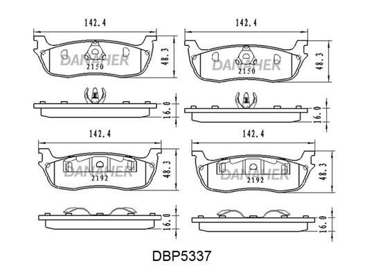 Danaher DBP5337 Гальмівні колодки передні, комплект DBP5337: Купити в Україні - Добра ціна на EXIST.UA!