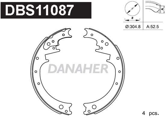 Danaher DBS11087 Колодки гальмівні барабанні, комплект DBS11087: Купити в Україні - Добра ціна на EXIST.UA!