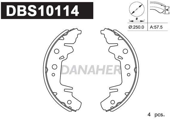 Danaher DBS10114 Колодки гальмівні барабанні, комплект DBS10114: Купити в Україні - Добра ціна на EXIST.UA!
