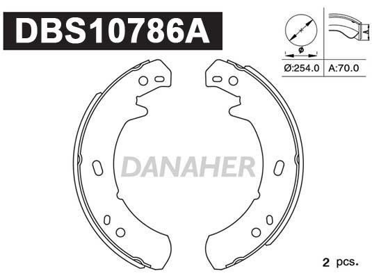 Danaher DBS10786A Колодки гальмівні стояночного гальма DBS10786A: Купити в Україні - Добра ціна на EXIST.UA!