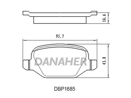 Danaher DBP1685 Гальмівні колодки, комплект DBP1685: Купити в Україні - Добра ціна на EXIST.UA!