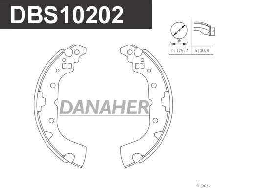 Danaher DBS10202 Колодки гальмівні барабанні, комплект DBS10202: Купити в Україні - Добра ціна на EXIST.UA!
