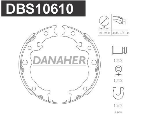 Danaher DBS10610 Колодки гальмівні стояночного гальма DBS10610: Купити в Україні - Добра ціна на EXIST.UA!
