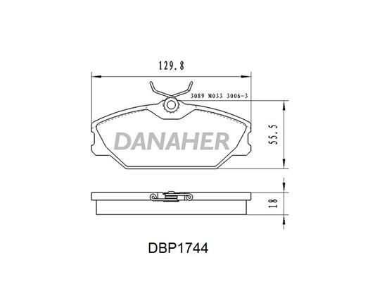 Danaher DBP1744 Гальмівні колодки, комплект DBP1744: Купити в Україні - Добра ціна на EXIST.UA!