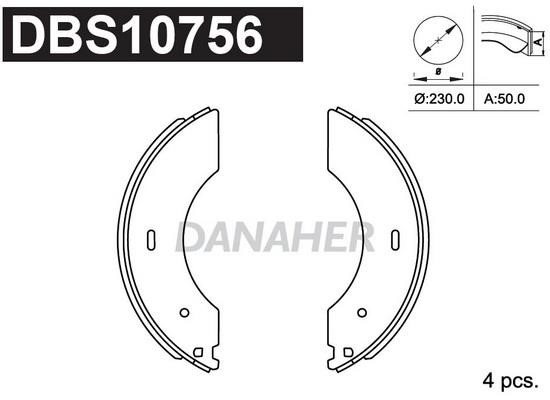 Danaher DBS10756 Колодки гальмівні барабанні, комплект DBS10756: Купити в Україні - Добра ціна на EXIST.UA!