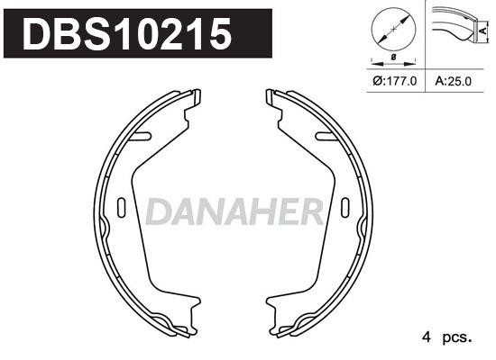 Danaher DBS10215 Колодки гальмівні стояночного гальма DBS10215: Купити в Україні - Добра ціна на EXIST.UA!