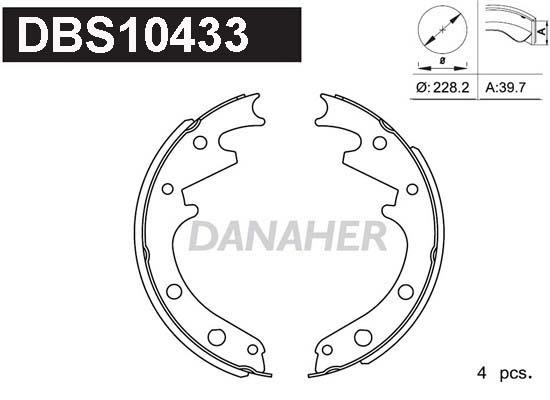 Danaher DBS10433 Колодки гальмівні барабанні, комплект DBS10433: Купити в Україні - Добра ціна на EXIST.UA!