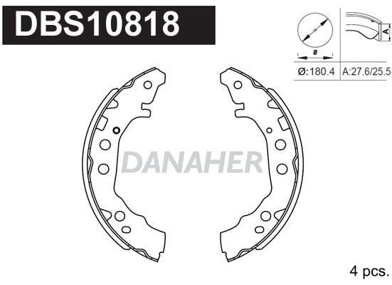 Danaher DBS10818 Колодки гальмівні барабанні, комплект DBS10818: Купити в Україні - Добра ціна на EXIST.UA!