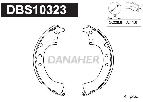 Danaher DBS10323 Колодки гальмівні барабанні, комплект DBS10323: Купити в Україні - Добра ціна на EXIST.UA!
