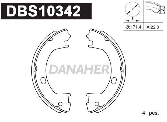 Danaher DBS10342 Колодки гальмівні стояночного гальма DBS10342: Купити в Україні - Добра ціна на EXIST.UA!