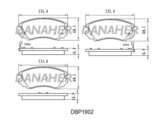 Danaher DBP1902 Гальмівні колодки, комплект DBP1902: Купити в Україні - Добра ціна на EXIST.UA!