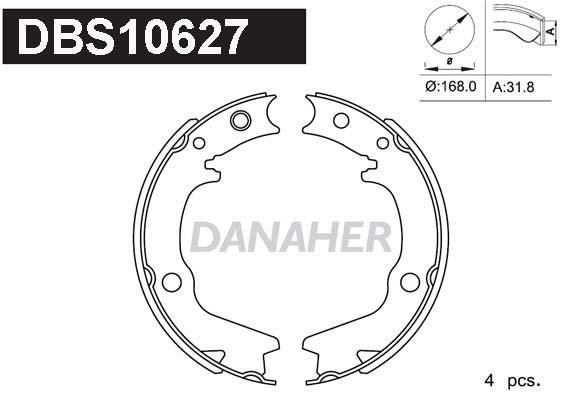 Danaher DBS10627 Колодки гальмівні стояночного гальма DBS10627: Купити в Україні - Добра ціна на EXIST.UA!