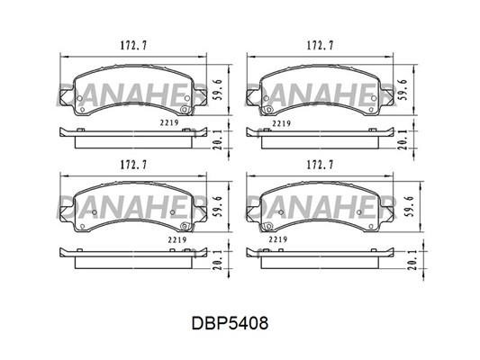 Danaher DBP5408 Гальмівні колодки задні, комплект DBP5408: Купити в Україні - Добра ціна на EXIST.UA!