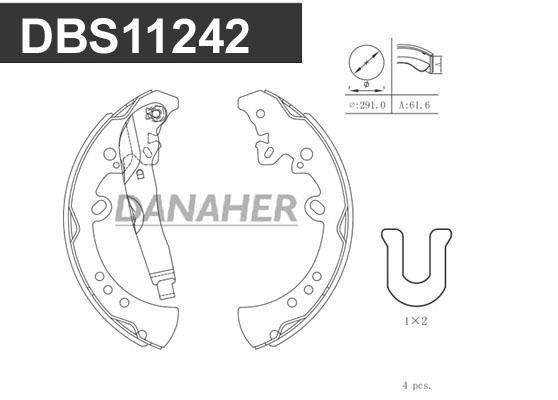 Danaher DBS11242 Колодки гальмівні барабанні, комплект DBS11242: Купити в Україні - Добра ціна на EXIST.UA!
