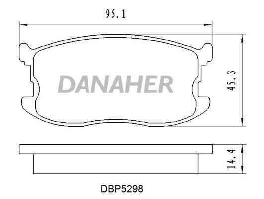 Danaher DBP5298 Гальмівні колодки, комплект DBP5298: Купити в Україні - Добра ціна на EXIST.UA!